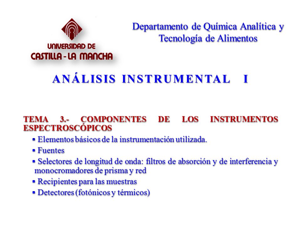 ANÁLISIS INSTRUMENTAL I