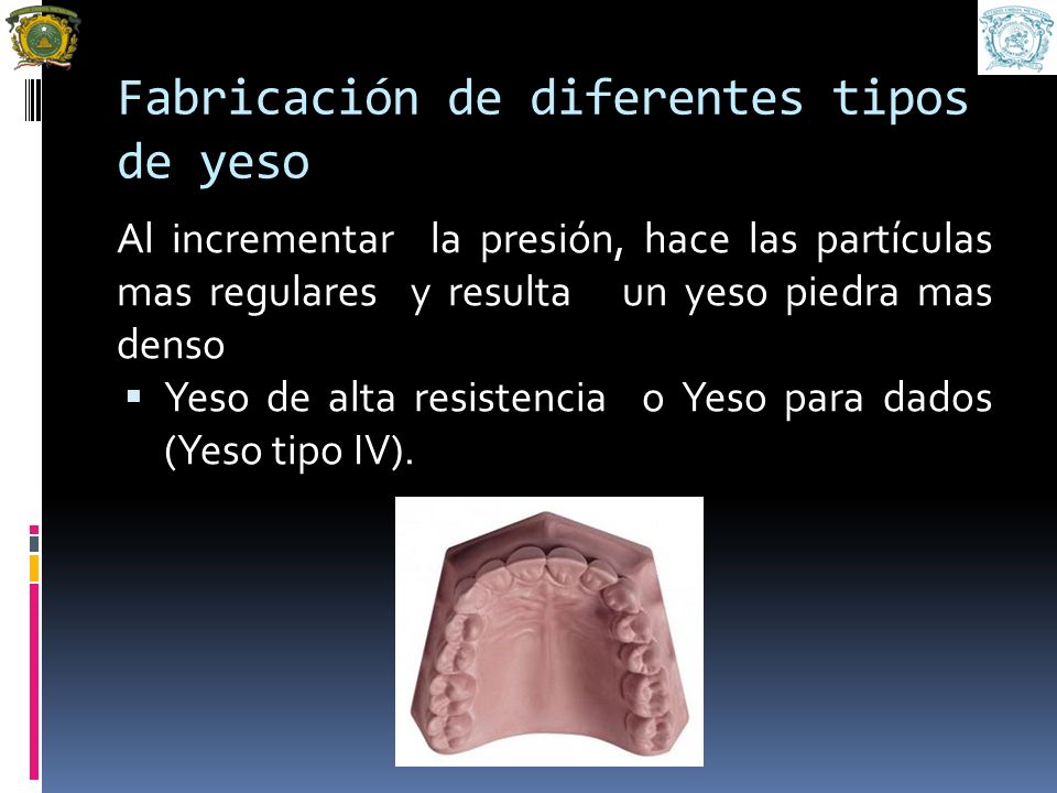 Fabricación de diferentes tipos de yeso