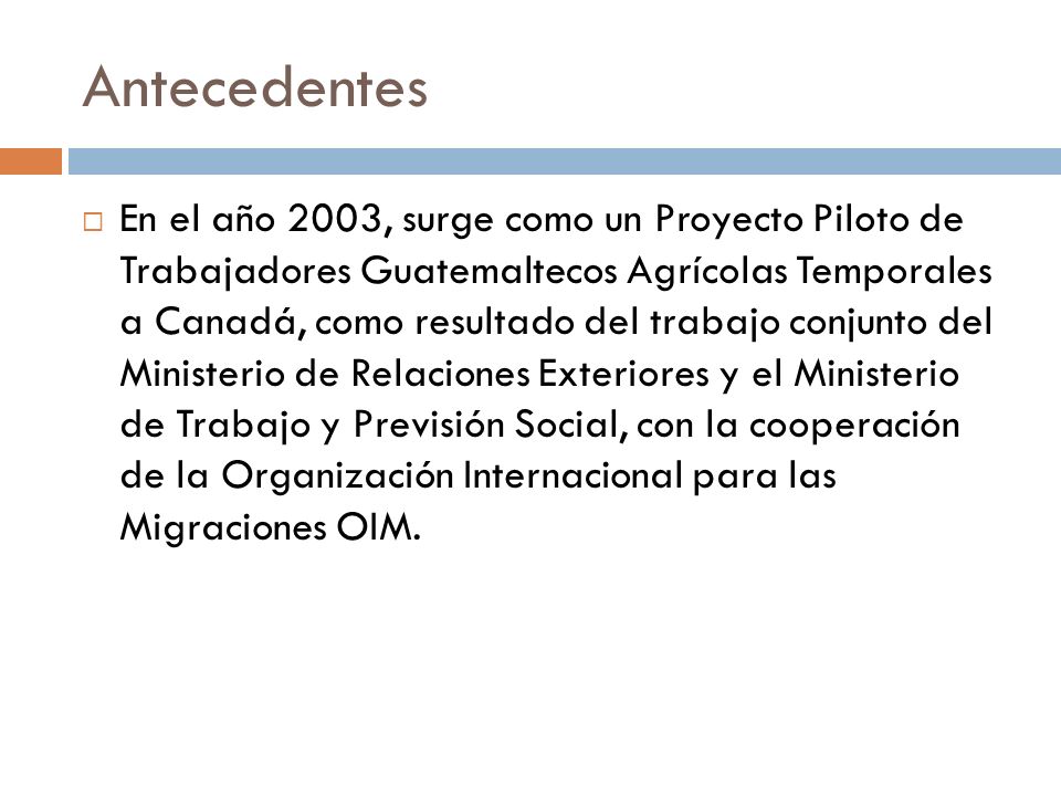 Antecedentes