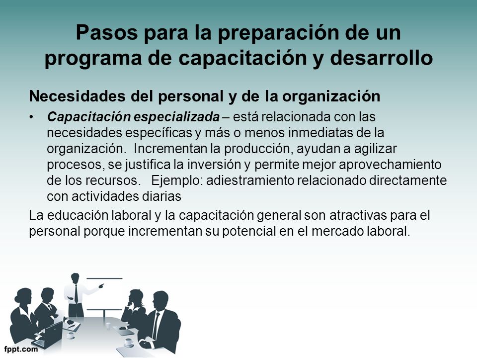 Pasos para la preparación de un programa de capacitación y desarrollo