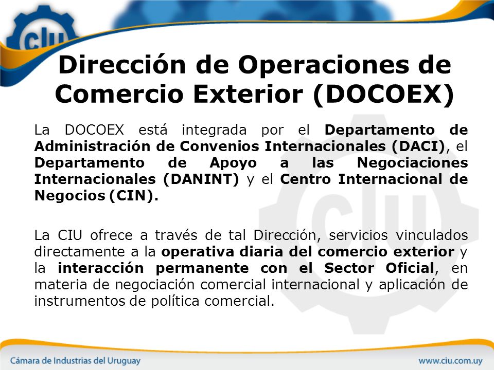 Dirección de Operaciones de Comercio Exterior (DOCOEX)