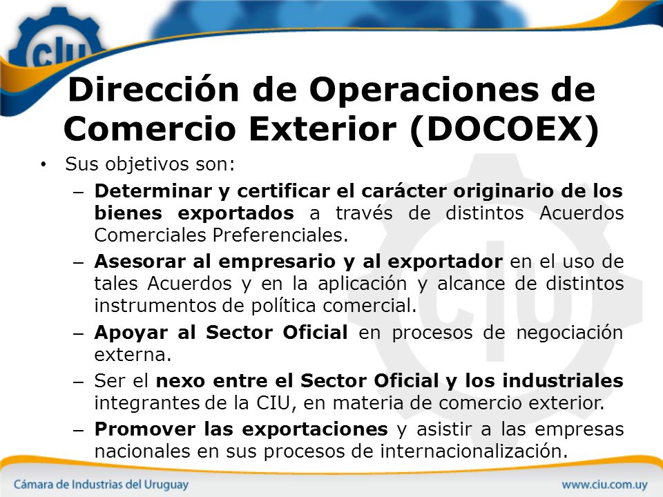 Dirección de Operaciones de Comercio Exterior (DOCOEX)