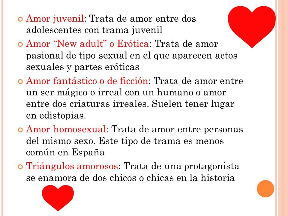 Amor juvenil: Trata de amor entre dos adolescentes con trama juvenil