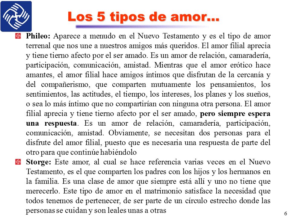Los 5 tipos de amor…