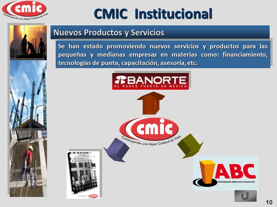 CMIC Institucional Nuevos Productos y Servicios