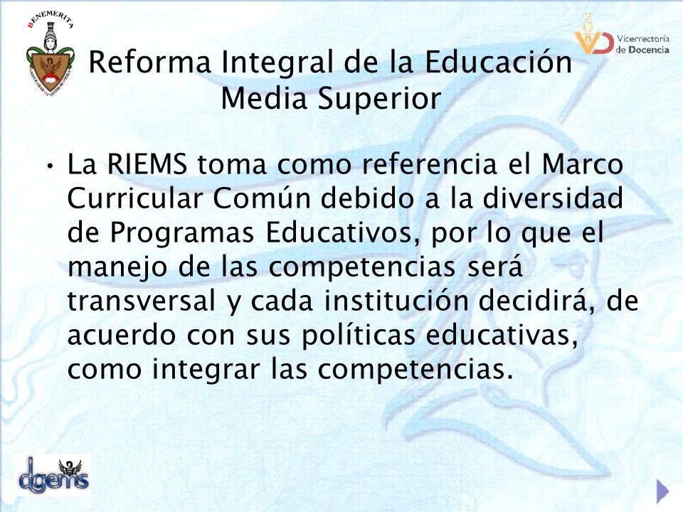 Reforma Integral de la Educación Media Superior