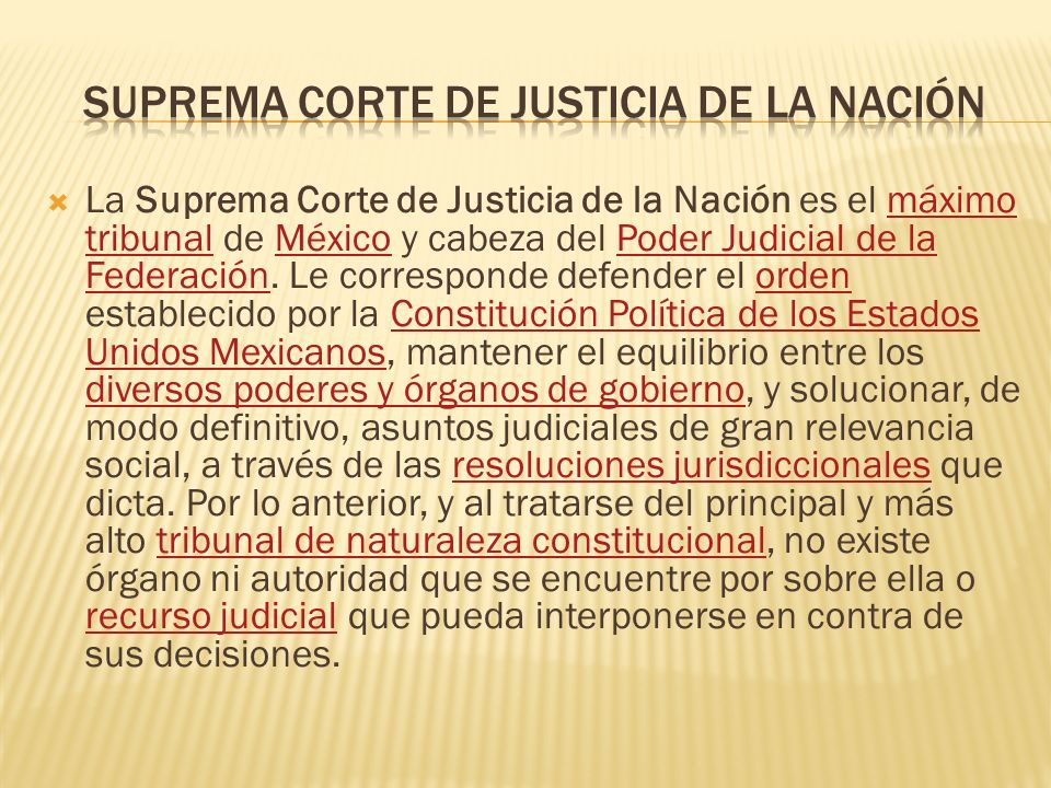 Suprema corte de justicia de la nación