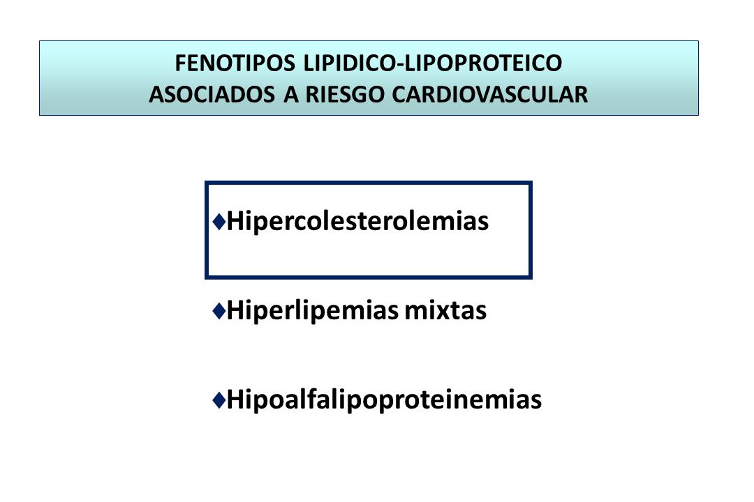 FENOTIPOS LIPIDICO-LIPOPROTEICO ASOCIADOS A RIESGO CARDIOVASCULAR