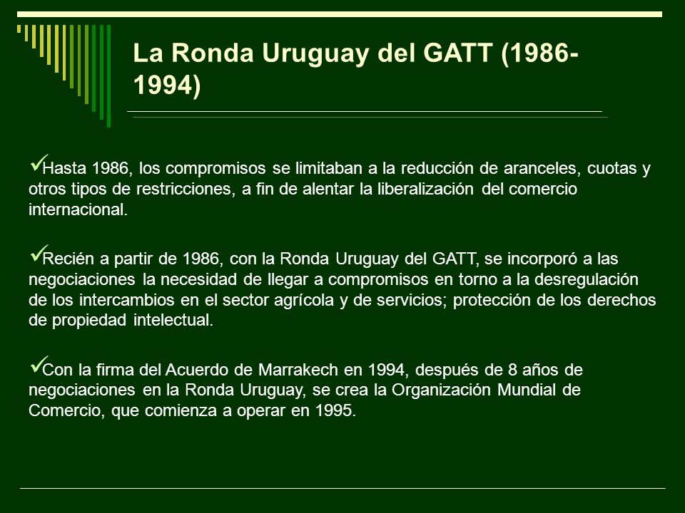 Resultado de imagen para ronda uruguay del gatt
