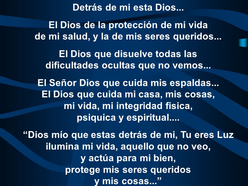 El Dios que disuelve todas las dificultades ocultas que no vemos...
