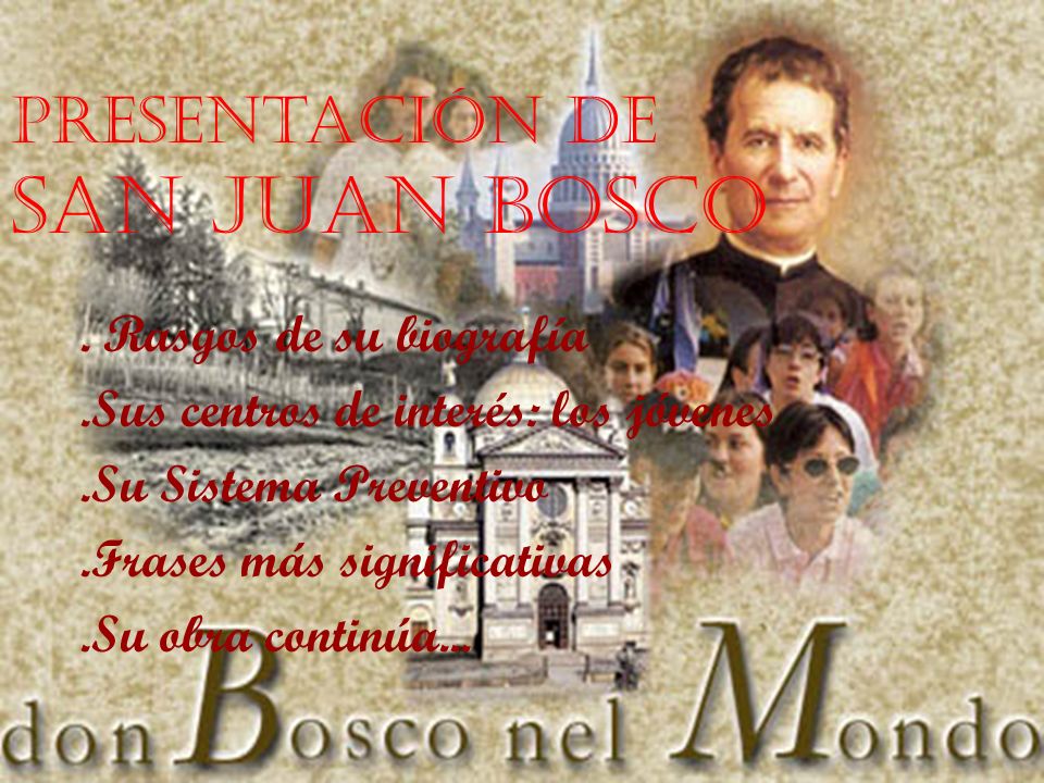 Presentación de San Juan Bosco