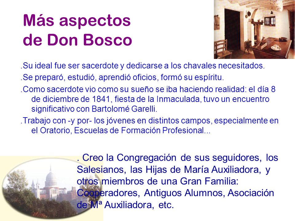 Más aspectos de Don Bosco