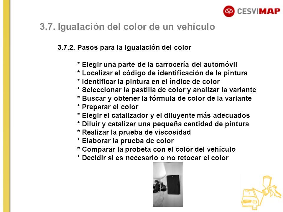 3.7. Igualación del color de un vehículo