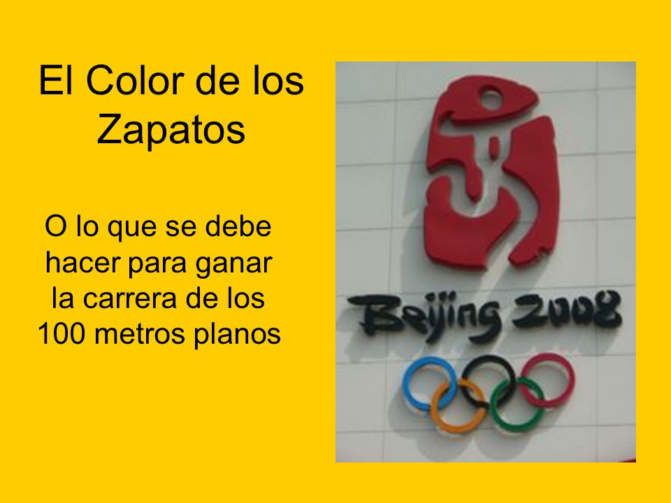 O lo que se debe hacer para ganar la carrera de los 100 metros planos