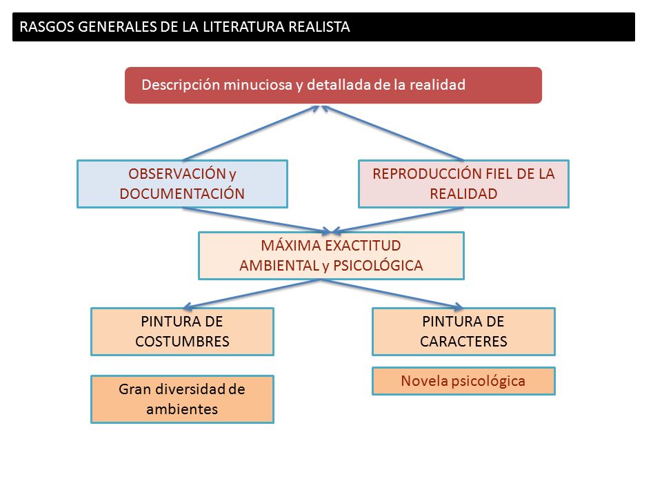 RASGOS GENERALES DE LA LITERATURA REALISTA