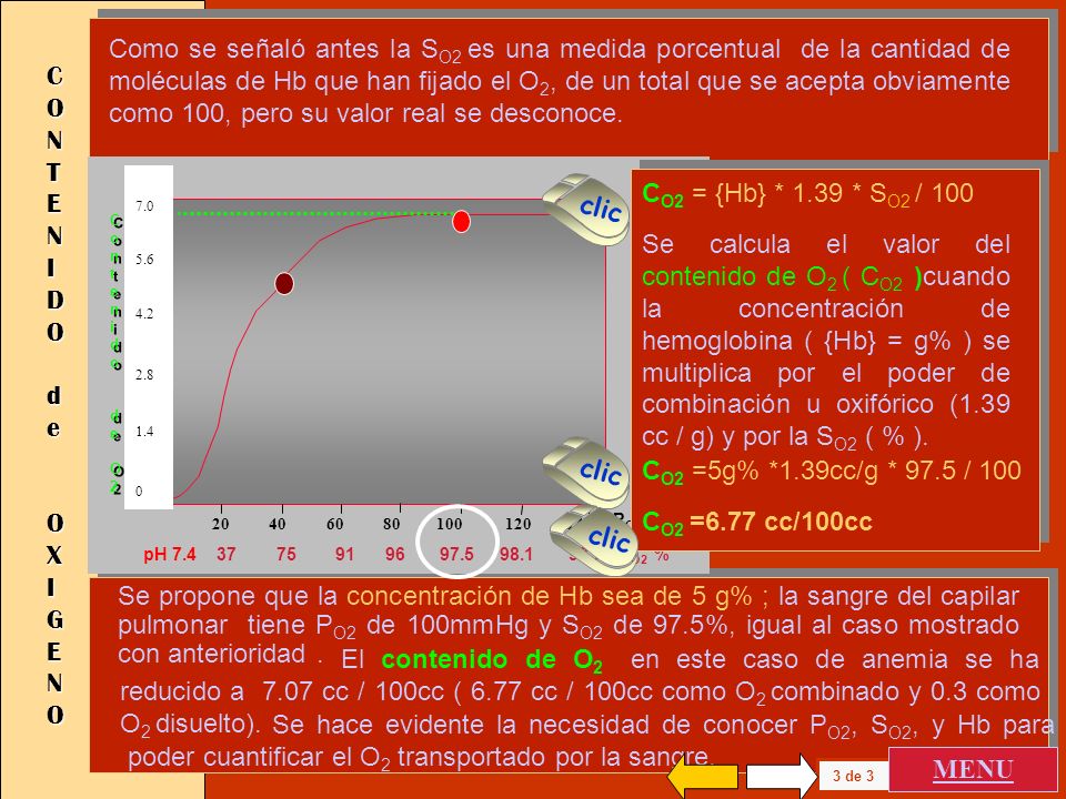 Como se señaló antes la SO2 es una medida porcentual de la cantidad de moléculas de Hb que han fijado el O2, de un total que se acepta obviamente como 100, pero su valor real se desconoce.