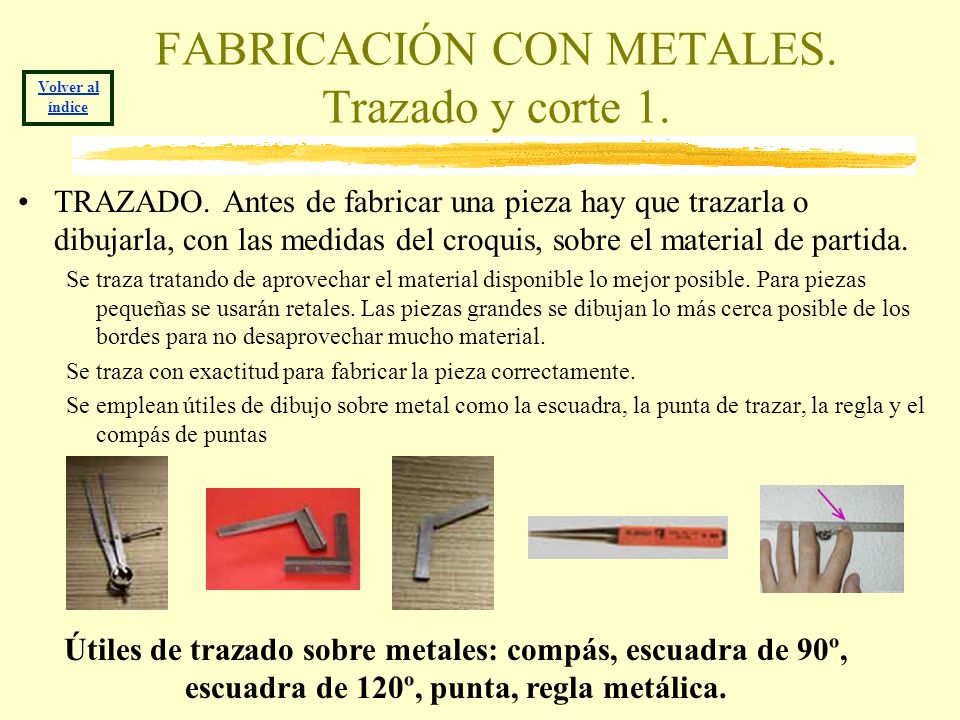 FABRICACIÓN CON METALES. Trazado y corte 1.