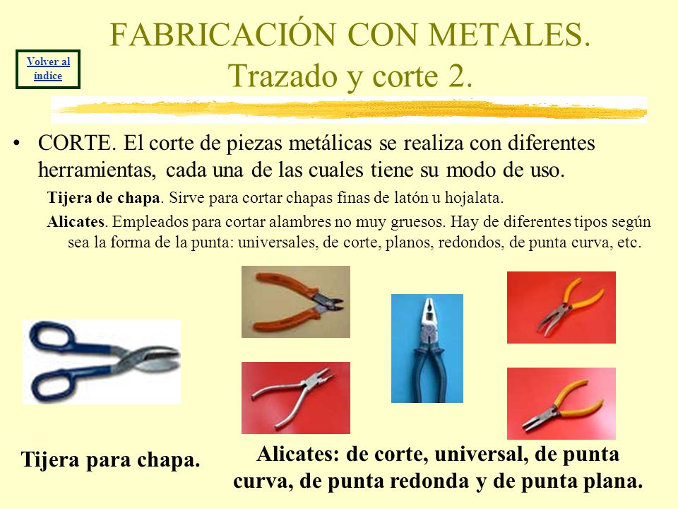 FABRICACIÓN CON METALES. Trazado y corte 2.