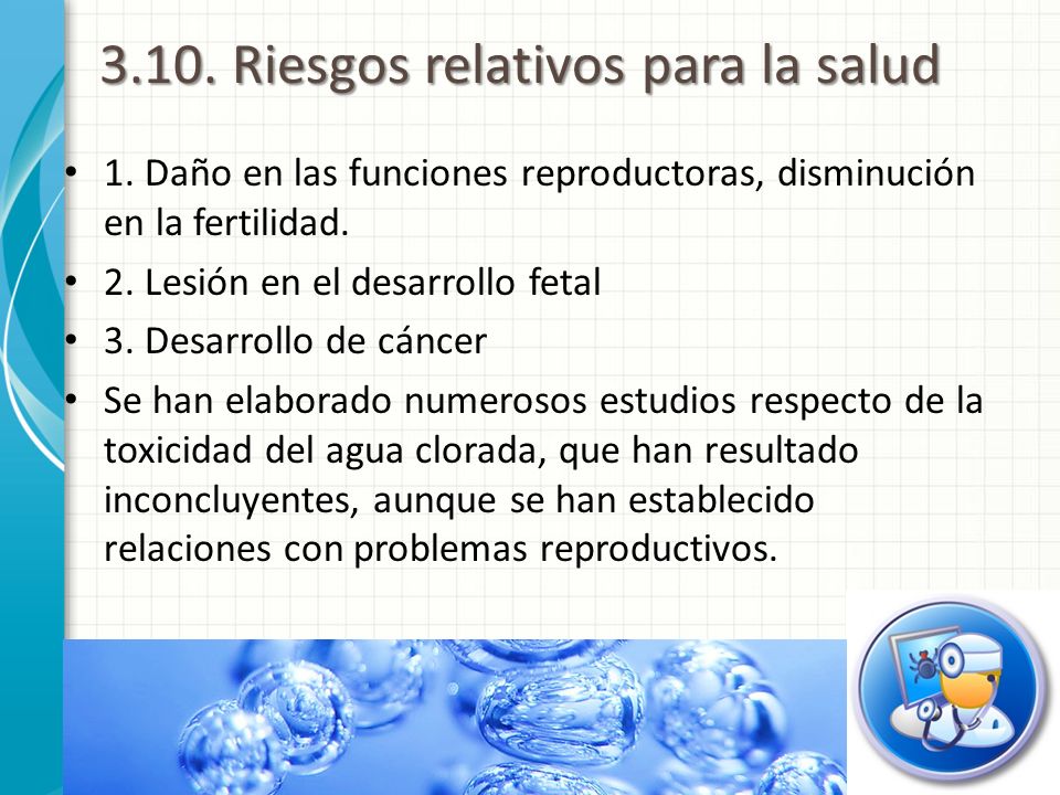 3.10. Riesgos relativos para la salud