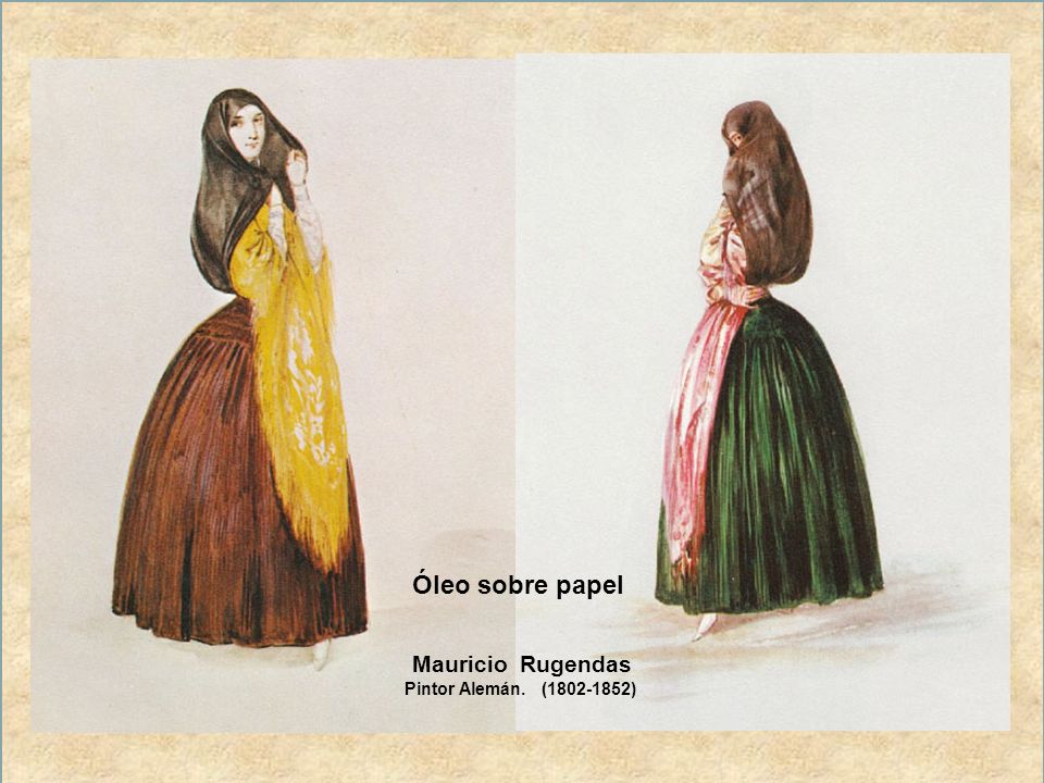 Tapada Óleo sobre papel Mauricio Rugendas Pintor Alemán. ( )