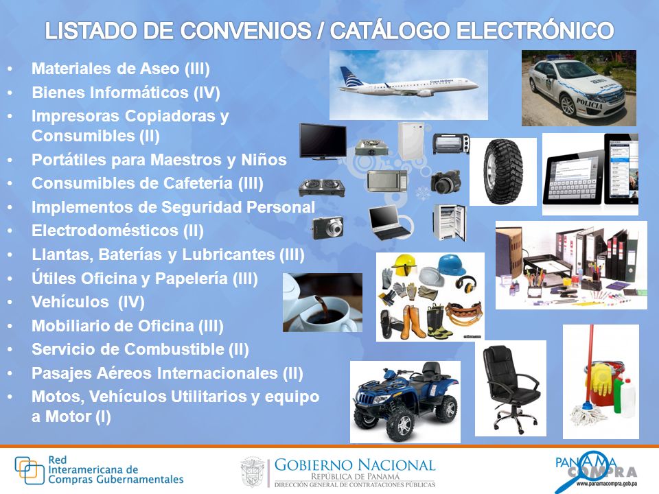 LISTADO DE CONVENIOS / CATÁLOGO ELECTRÓNICO