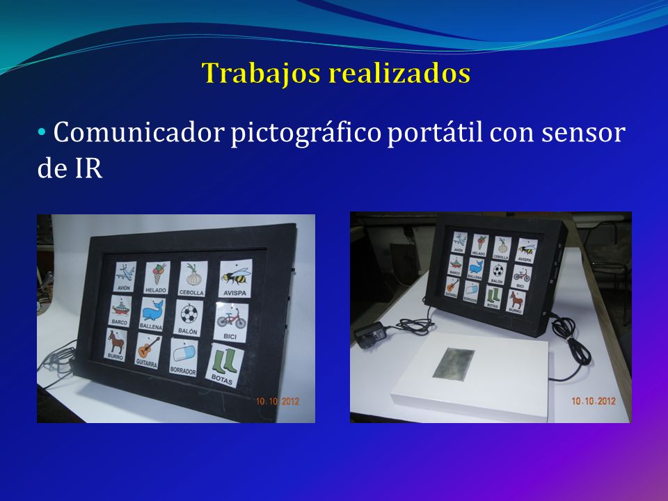 Trabajos realizados Comunicador pictográfico portátil con sensor de IR
