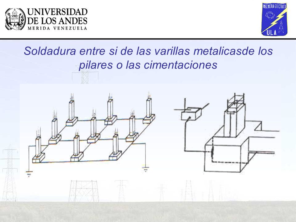 Soldadura entre si de las varillas metalicasde los pilares o las cimentaciones