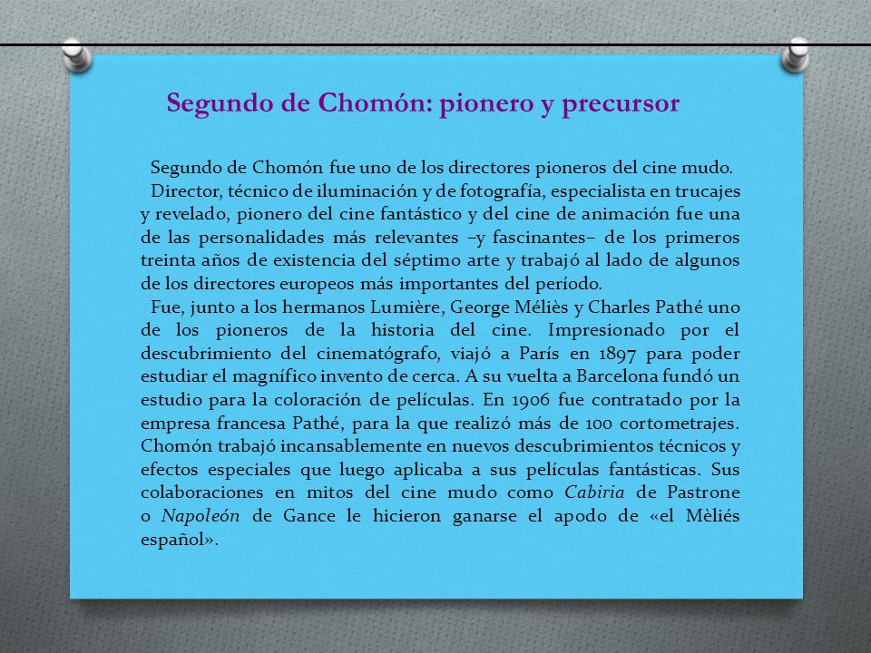 Segundo de Chomón: pionero y precursor