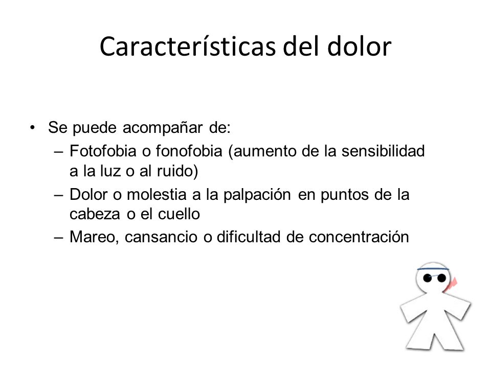 Características del dolor