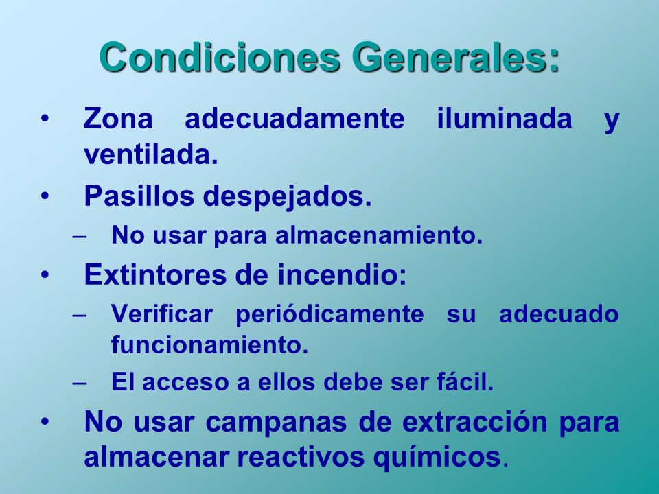 Condiciones Generales:
