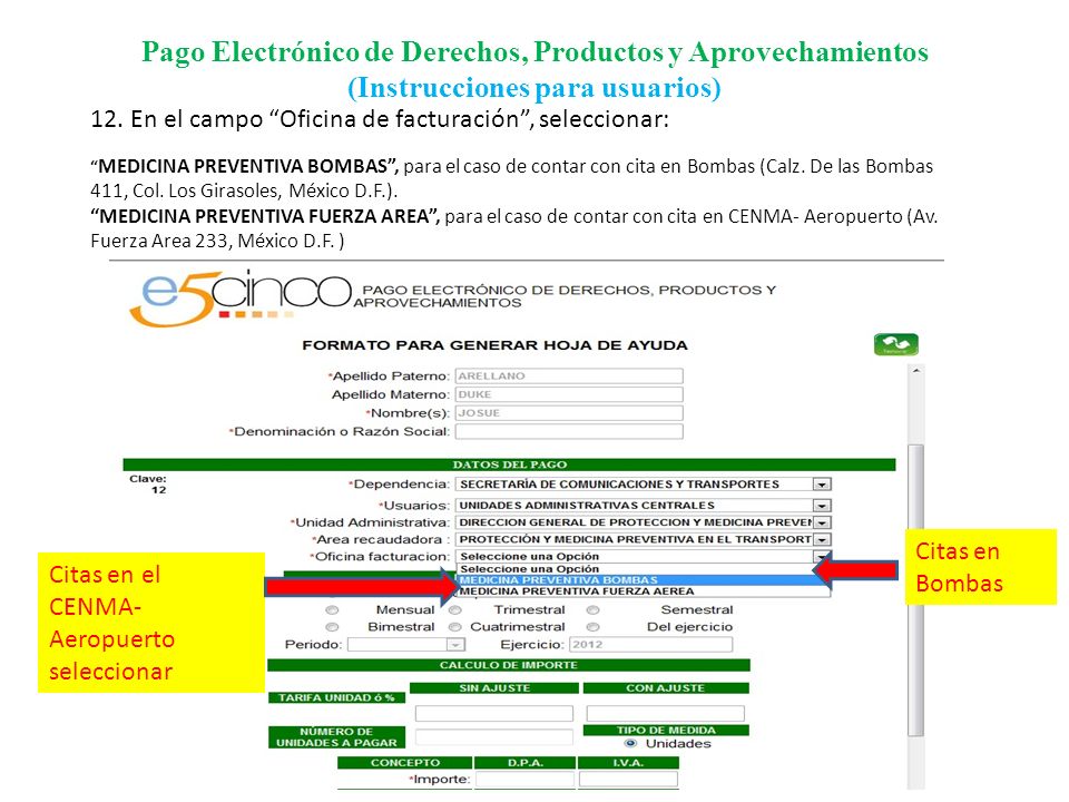 Pago Electrónico de Derechos, Productos y Aprovechamientos (Instrucciones para usuarios)