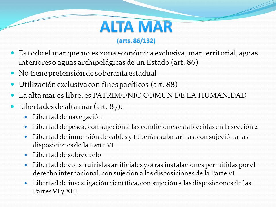 ALTA MAR (arts. 86/132)