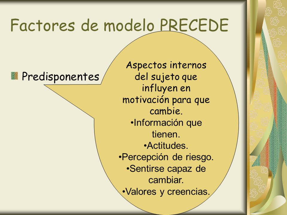 Factores de modelo PRECEDE