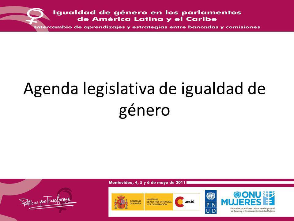 Agenda legislativa de igualdad de género