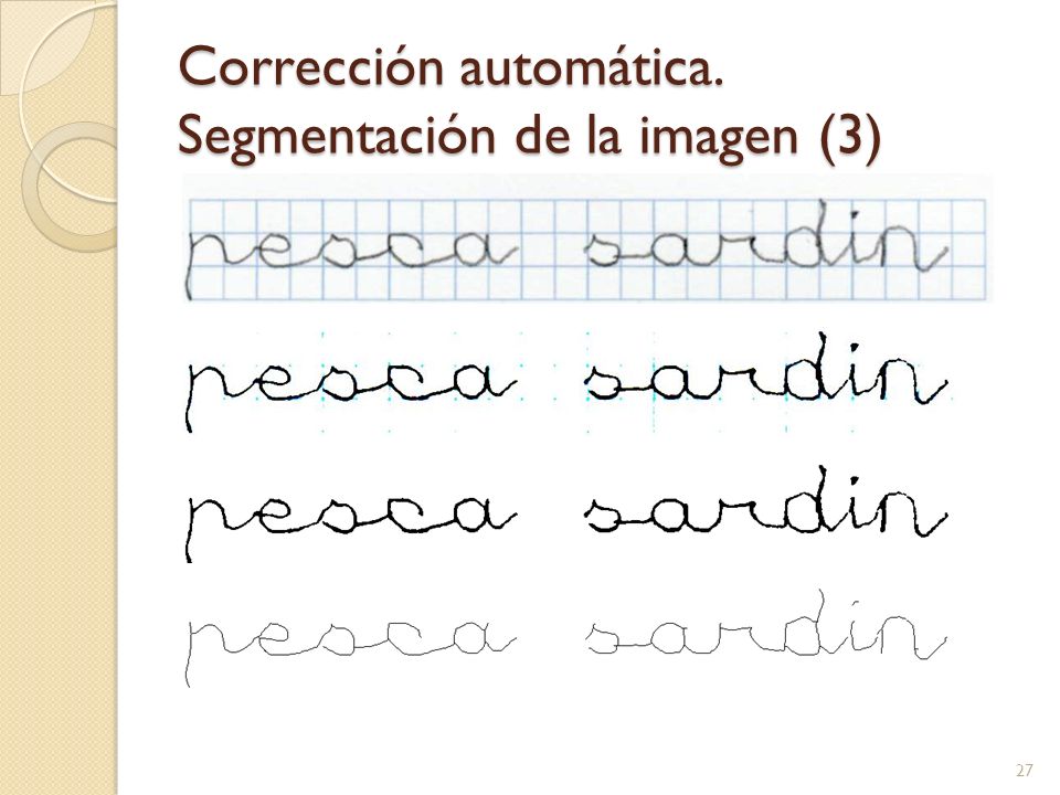 Corrección automática. Segmentación de la imagen (3)