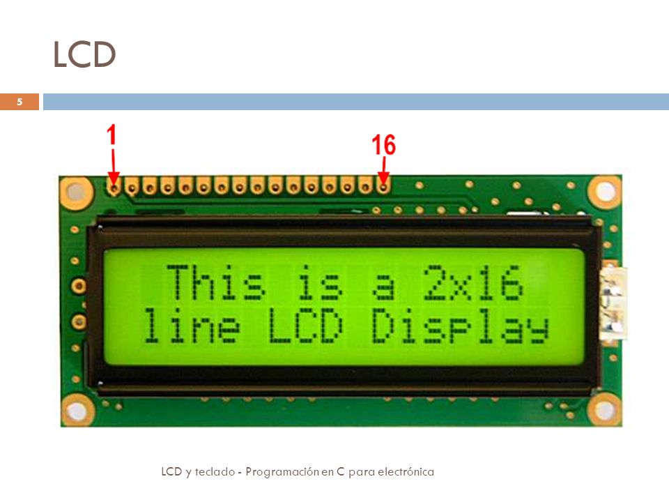 LCD LCD y teclado - Programación en C para electrónica