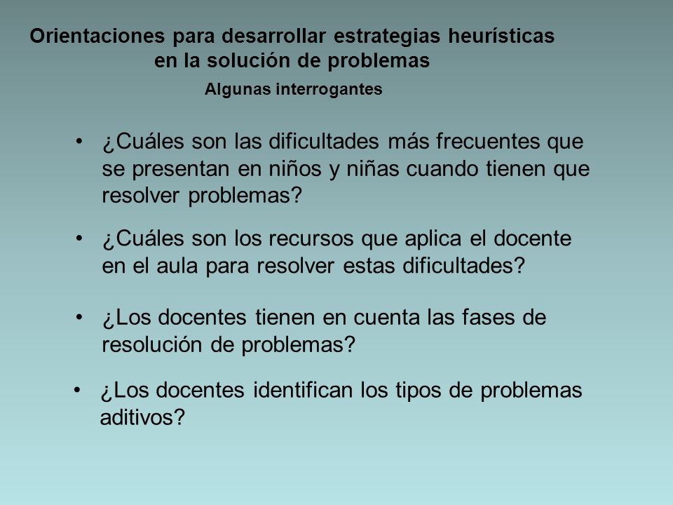 Algunas interrogantes