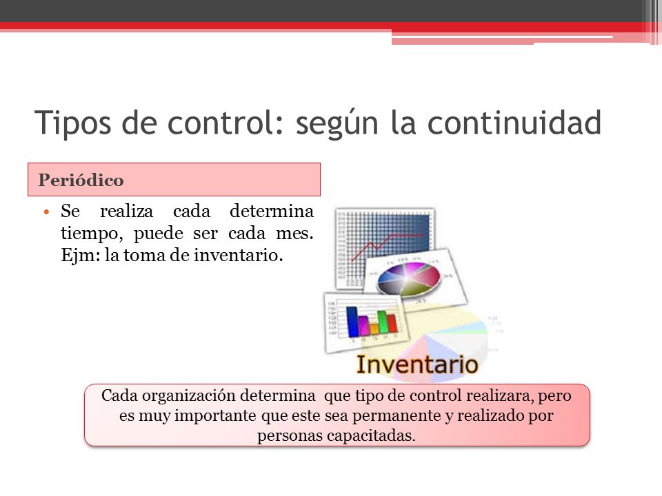 Tipos de control: según la continuidad
