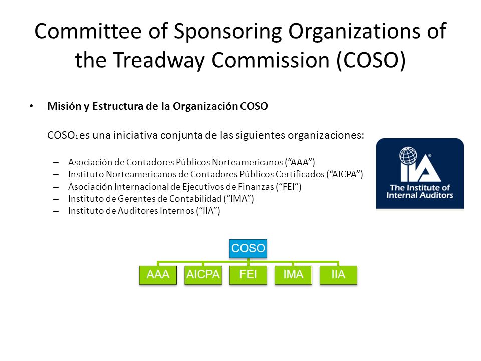 Committee of Sponsoring Organizations of the Treadway Commission (COSO)
