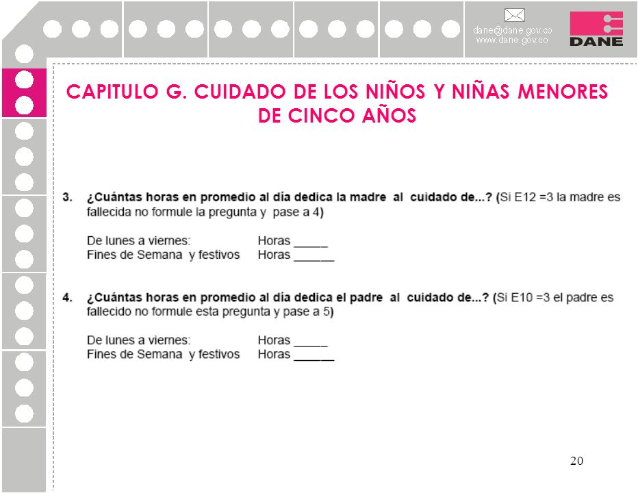 CAPITULO G. CUIDADO DE LOS NIÑOS Y NIÑAS MENORES DE CINCO AÑOS