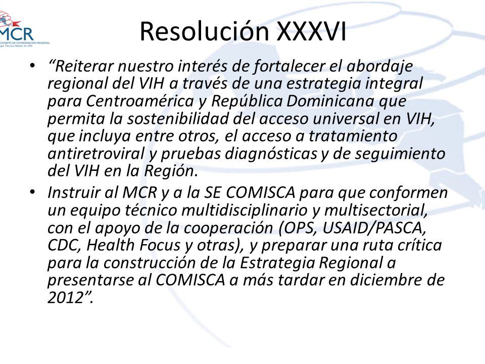 Resolución XXXVI