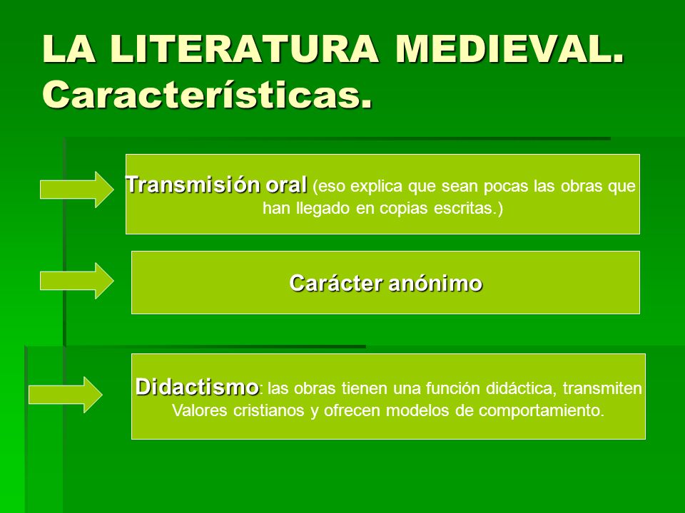 LA LITERATURA CARACTERÍSTICAS. - ppt descargar