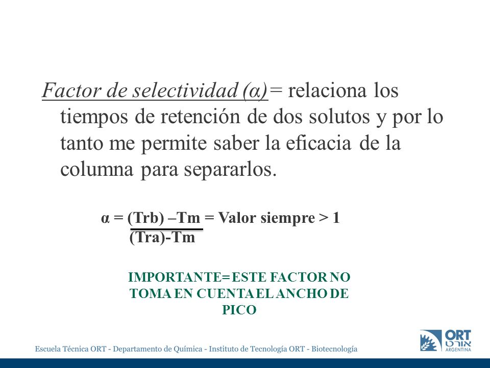 IMPORTANTE= ESTE FACTOR NO TOMA EN CUENTA EL ANCHO DE PICO