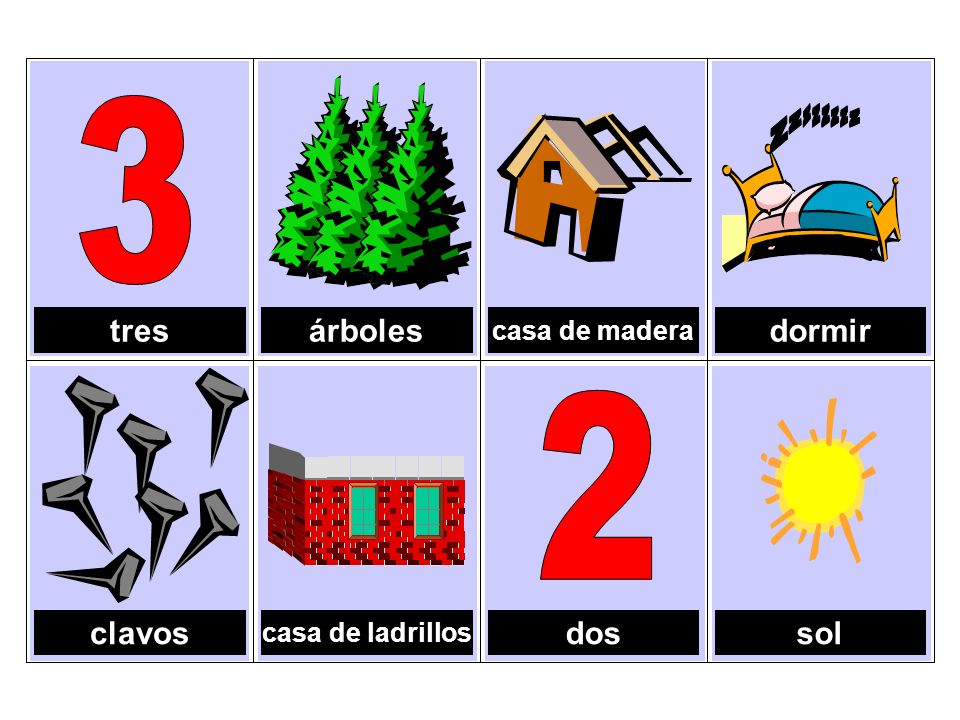 3 z 2 tres árboles dormir clavos dos sol casa de madera