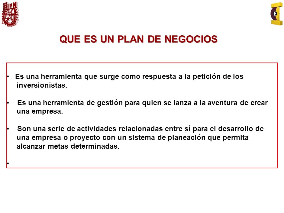 QUE ES UN PLAN DE NEGOCIOS