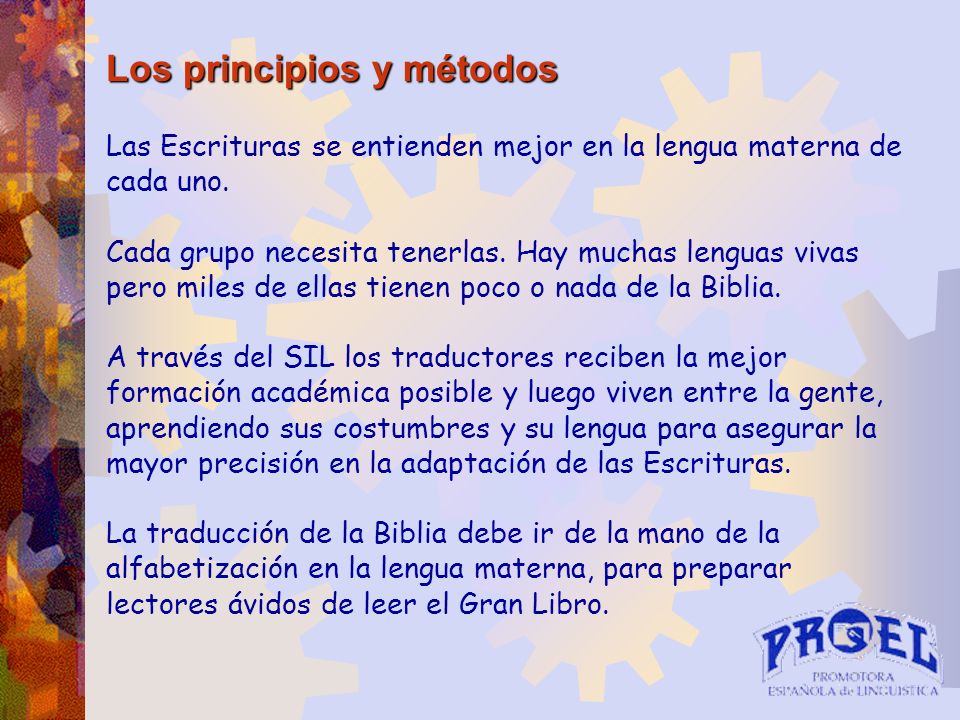 Los principios y métodos