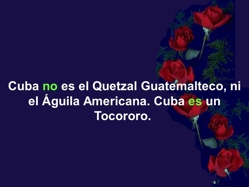 Cuba no es el Quetzal Guatemalteco, ni el Águila Americana