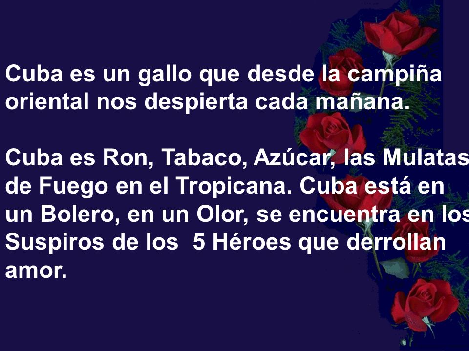 Cuba es un gallo que desde la campiña oriental nos despierta cada mañana.