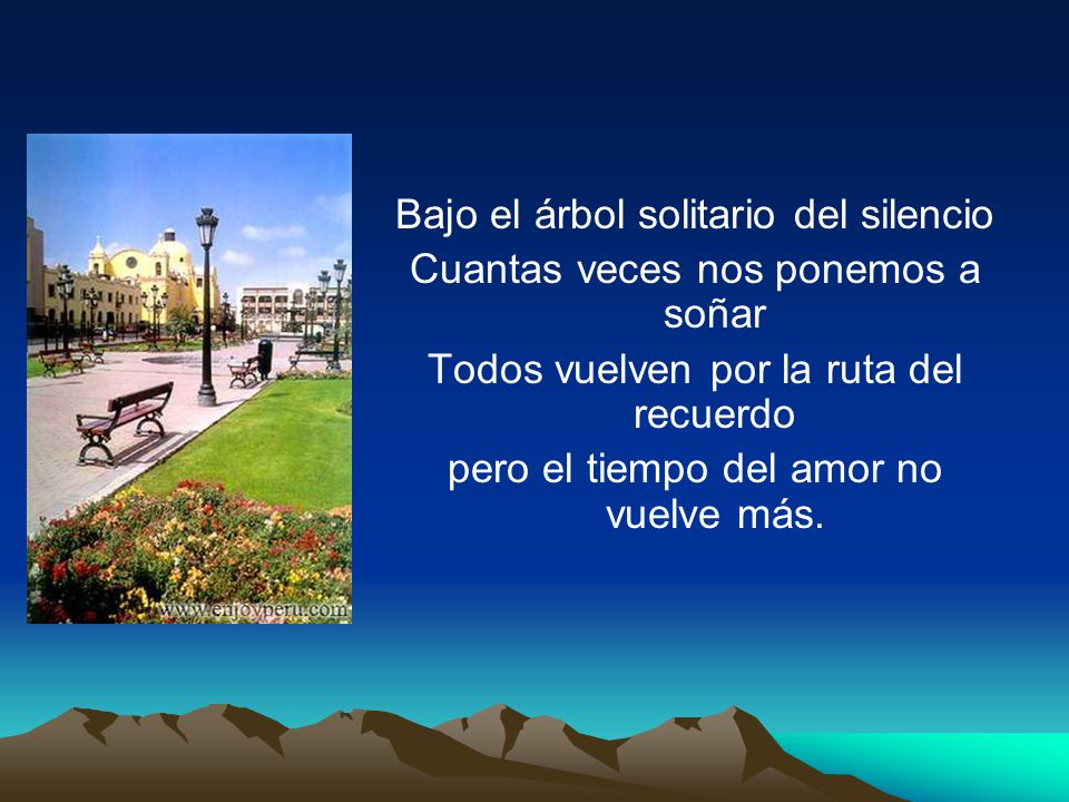 Bajo el árbol solitario del silencio Cuantas veces nos ponemos a soñar