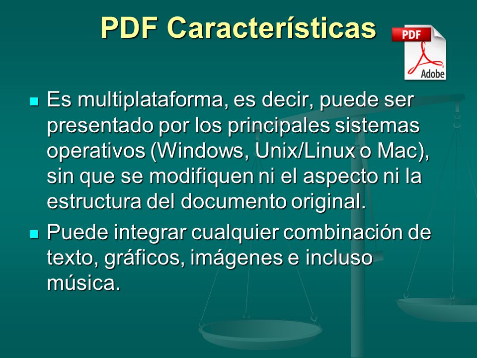 PDF Características